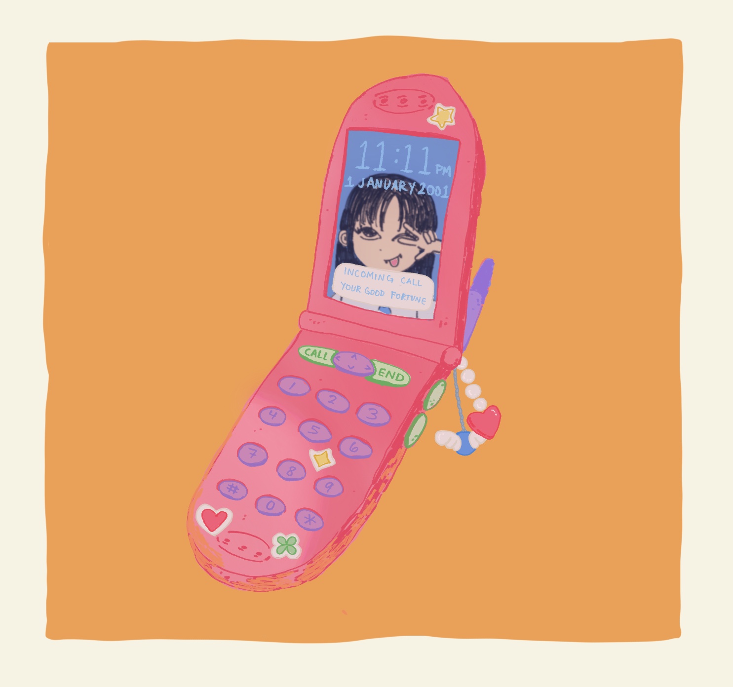 a cell phone showing 11:11