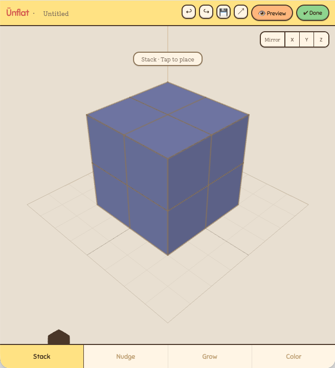 modeling a meshling in ünflat